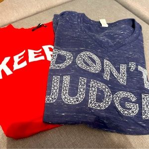 Qty 2 Graphic T’s in Size Small